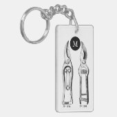 ヴィンテージ園芸用具プルーナーズモノグラム企業の キーホルダー (正面左)