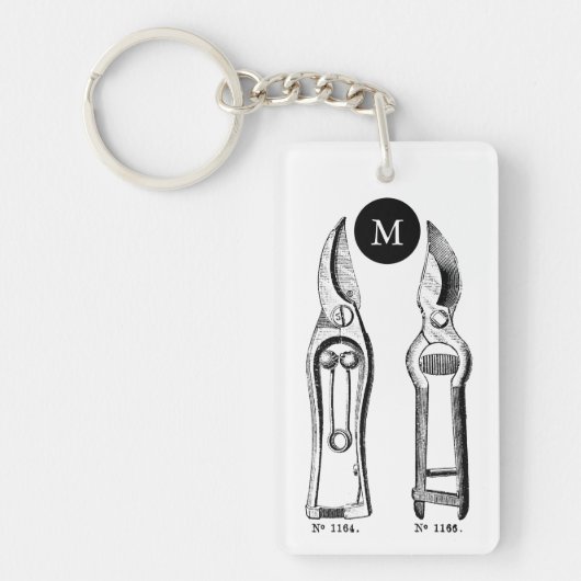ヴィンテージ園芸用具プルーナーズモノグラム企業の キーホルダー (正面)