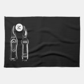 ヴィンテージ園芸用具プルーナーズモノグラムB Kタオル キッチンタオル (横)