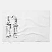 ヴィンテージ園芸用具プルーナーズモノグラムKタオル キッチンタオル (横)