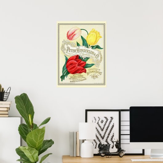 ヴィンテージ園芸花の種子カタログ ポスター (ホームオフィス)