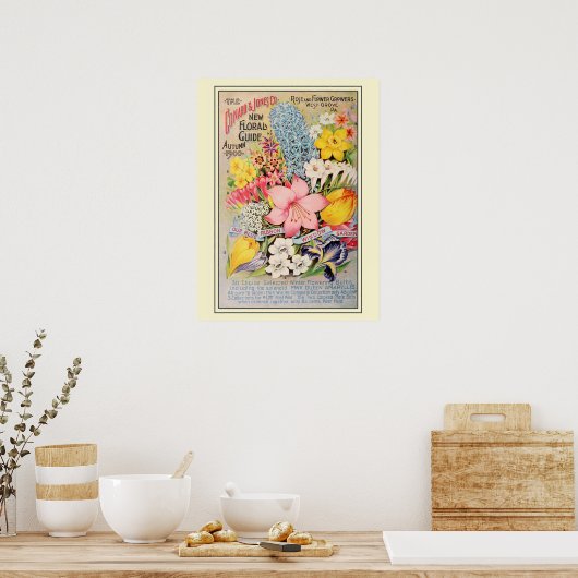 ヴィンテージ園芸花の種子カタログ ポスター (キッチン)