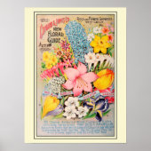 ヴィンテージ園芸花の種子カタログ ポスター (正面)