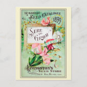 ヴィンテージ園芸花の種子カタログ ポストカード (正面)