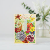 ヴィンテージ園芸花の種子カタログ ポストカード (スタンド正面)