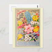 ヴィンテージ園芸花の種子カタログ ポストカード (正面/裏面)