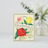 ヴィンテージ園芸花の種子カタログ ポストカード (スタンド正面)