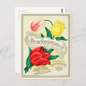 ヴィンテージ園芸花の種子カタログ ポストカード (正面/裏面)