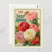 ヴィンテージ園芸花の種子カタログ ポストカード (正面/裏面)