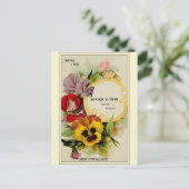 ヴィンテージ園芸花の種子カタログ ポストカード (スタンド正面)