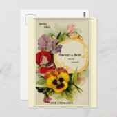 ヴィンテージ園芸花の種子カタログ ポストカード (正面/裏面)