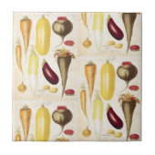 ヴィンテージ園野菜キッチンアート タイル (正面)