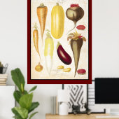 ヴィンテージ園野菜キッチンアート ポスター (ホームオフィス)