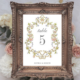 ヴィンテージ園 カラフル| Luxe結婚's テーブルナンバー