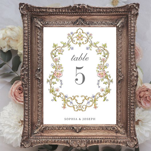 ヴィンテージ園 カラフル| Luxe結婚's テーブルナンバー