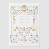 ヴィンテージ園 カラフル| Luxe結婚's ベラム紙招待状 (正面)