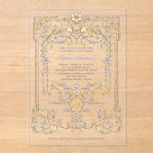 ヴィンテージ園 | バプテカラフルィス アクリル招待状 (正面)