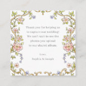 ヴィンテージ園 | QRコード結婚の共有愛 エンクロージャーカード (裏面)