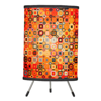 ヴィンテージ地下レトロ燃えオレンジ色のテーブルランプ