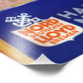 ヴィンテージ地中海のクルーズ旅行ポスター フォトプリント            (角)