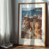 ヴィンテージ地中海のグラマークラシックボートトリップ ポスター