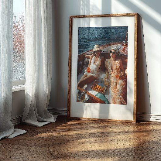 ヴィンテージ地中海のグラマークラシックボートトリップ ポスター