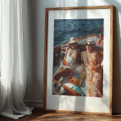 ヴィンテージ地中海のグラマークラシックボートトリップ ポスター