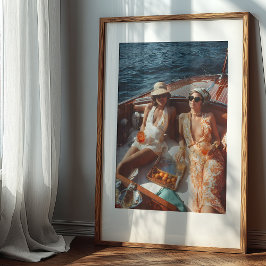 ヴィンテージ地中海のグラマークラシックボートトリップ ポスター