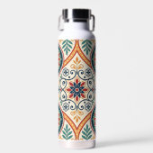 ヴィンテージ地中海のタイル水筒 ウォーターボトル (正面)