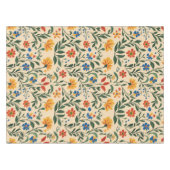 ヴィンテージ地中海のフローラのシームレスなパターン テーブルクロス (正面(横))