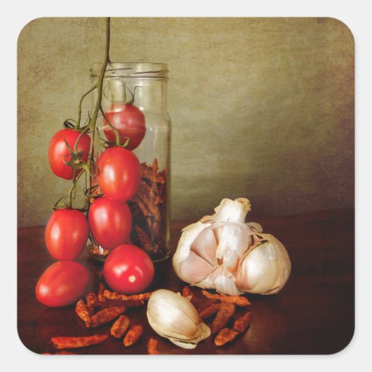 ヴィンテージ地中海の味 スクエアシール (正面)