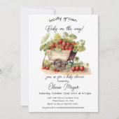 ヴィンテージ地元で栽培された農家市場ベビーシャワー 招待状 (正面)