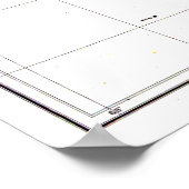 ヴィンテージ地図インデックス図インド調査 ポスター (角)