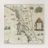 ヴィンテージ地図オランダとイギリス植民地北米 ジグソーパズル (縦)