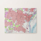 ヴィンテージ地図サバンナジョージア（1955年）2 ジグソーパズル (横)