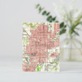 ヴィンテージ地図サンベルナルディーノカリフォルニア(1954年) ポストカード (スタンド正面)