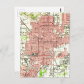 ヴィンテージ地図サンベルナルディーノカリフォルニア(1954年) ポストカード (正面/裏面)