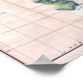 ヴィンテージ地図チェサピーク湾とデラウェア湾 ポスター (角)