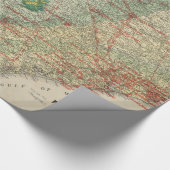 ヴィンテージ地図テキサス州油・ガス田（1920年） ラッピングペーパー (コーナー)
