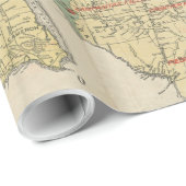 ヴィンテージ地図テキサス州油・ガス田（1920年） ラッピングペーパー (ロールコーナー)