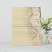 ヴィンテージ地図裏地スクラップブック筆記用紙 (スタンド正面)