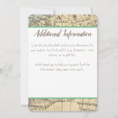 ヴィンテージ地図追加情報カード 招待状 (正面)