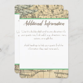 ヴィンテージ地図追加情報カード 招待状