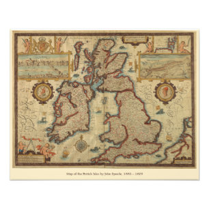 ヴィンテージ地図1552年～1629年 フォトプリント           