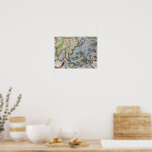 ヴィンテージ地図 |インドからニューギニア ポスター (キッチン)