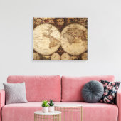 ヴィンテージ地図 キャンバスプリント (インサイチュ (リビング))