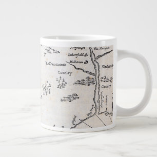ヴィンテージ地図 ジャンボコーヒーマグカップ