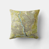 ヴィンテージ地図 – ノースカロライナ州アシュビル（1943年） クッション (裏面)