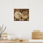 ヴィンテージ地図 ポスター (キッチン)