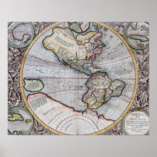 ヴィンテージ地図 ポスター (正面)
